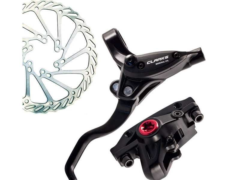 Clarks M2 Hydraulic Front & Rear Disc Brake SET in Black 160mm click to zoom image