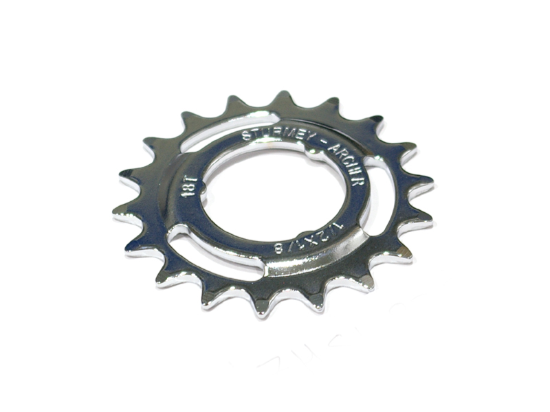 Sturmey Archer 18T Sprocket  1/8" Dished - Chrome click to zoom image