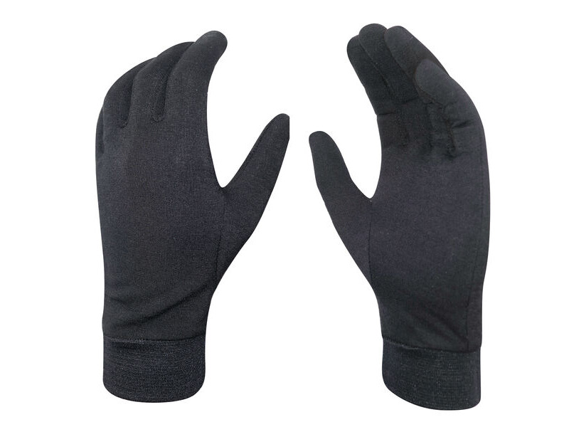 Chiba Gloves Merino Liner Winter Glove in Black click to zoom image