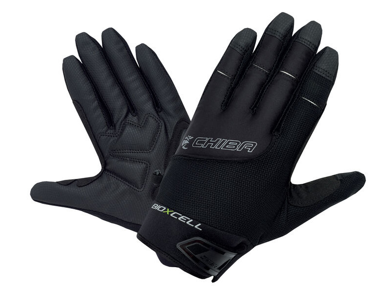 Chiba Gloves BioXCell Full Fingered Touring Gloves in Black click to zoom image